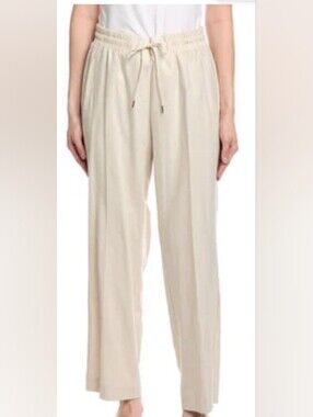 Accuà By Peserico Linen High Waisted Pants Size:42